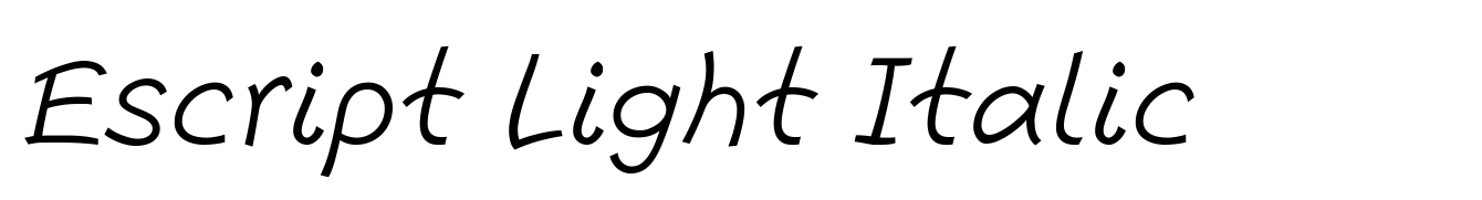 Escript Light Italic